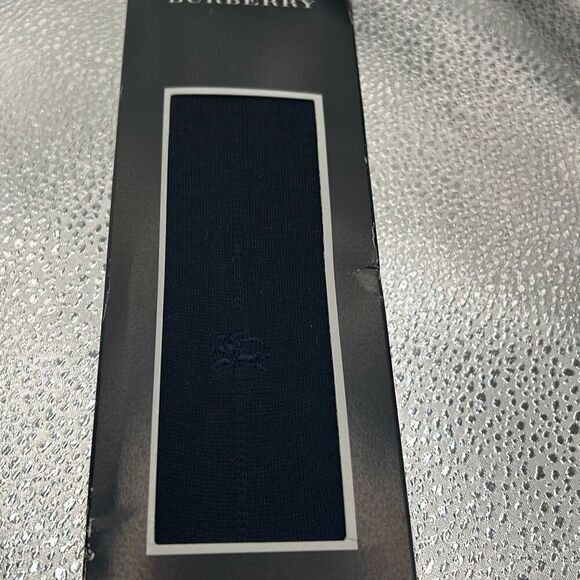 Burberry Womens Size 25 Navy Blue Dress Socks Business Professional Quiet Luxury - Picture 1 of 8